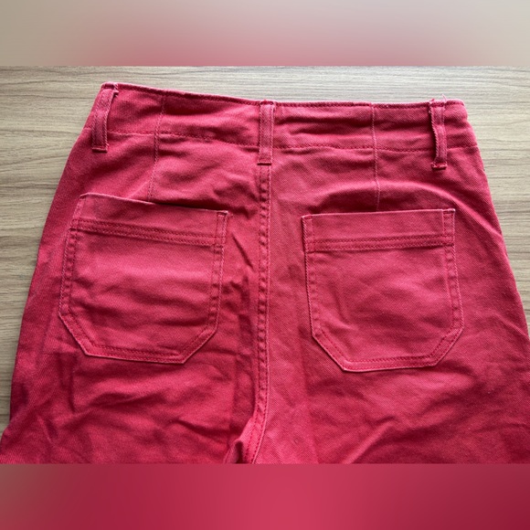 Joe Fresh red wide leg jeans - Picture 3 of 3
